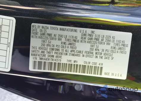 2026 Mazda Cx-50 Hybrid Premium Plus z USA, uszkodzony, nr VIN 7MMVAAEW1TN143519